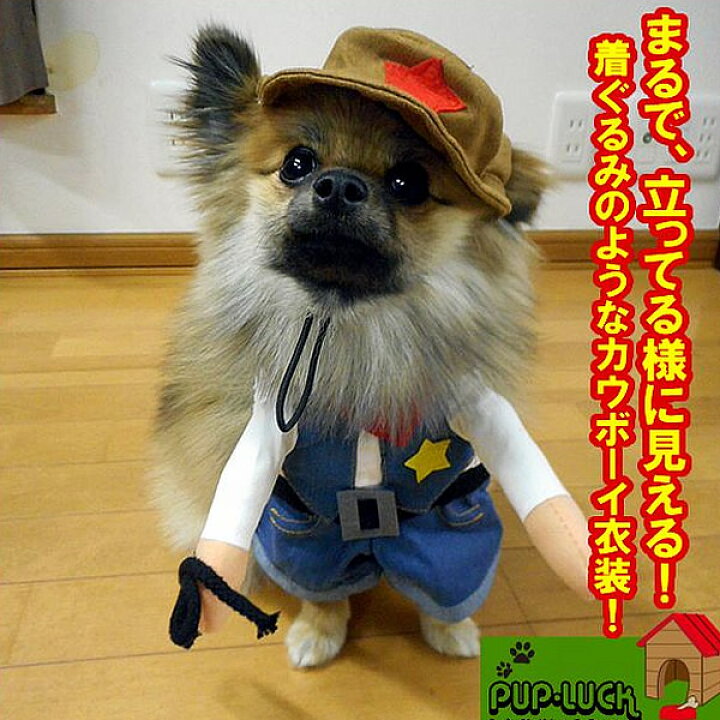 楽天市場 立ちぐるみ カウボーイ 着ぐるみ ドッグウェア ペットウェア ドッグウエア 小型犬用品 Dogwear いぬ用 ワンちゃん用 かわいい犬の洋服 防寒 寒さ 冬用 冬服 ユニフォームファクトリー