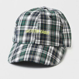 American Eagle（アメリカンイーグル）■AEO PLAID BASEBALL HAT■ホワイト■フリーサイズ■キャップ■直輸入正規品■ゴルフやテニスにもおすすめ！