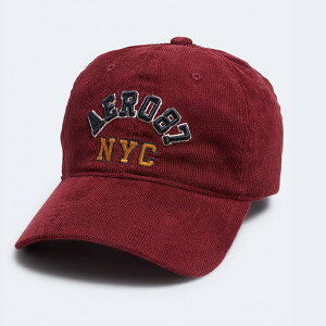 AEROPOSTALE�i�G�A���|�X�e�[���j��AERO 87 CORDUROY ADJUSTABLE HAT��BURGUNDY���t���[�T�C�Y���L���b�v�����A�����K�i���S���t��e�j�X�ɂ��������߁I