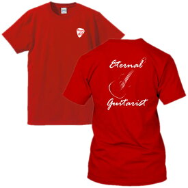 ■お祝いTシャツ■還暦Tシャツ（赤）■Happy60（Eternal Guitarist）■スタンダードTシャツ■綿100％■サイズ S〜XL■シニアギタリスト■バンドマン■おもしろTシャツ■半袖