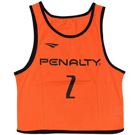 ペナルティ　PENALTY　ビブス番号入　10枚セット　（2番〜11番）　Fオレンジ　サッカー　フットサル　トレーニンググッズ　pe2641-55