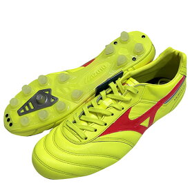 ミズノ　MIZUNO　モレリア 2 JAPAN　セーフティイエロー×フラッシュコーラル　サッカースパイク　サッカーシューズ　p1ga2401-45