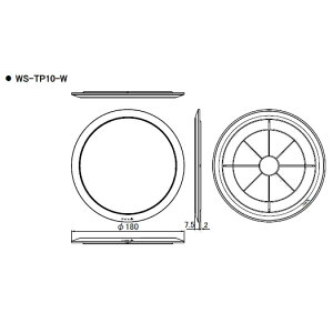 [ WS-TP10-W ] Panasonic �p�i�\�j�b�N 12cm �V�䖄�ߍ��݃X�s�[�J�[�p�p�l�� �i�����g�j ABS�����l�b�g [ WSTP10W ]