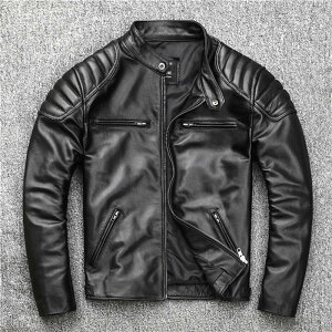 【期間限定!10%OFF発行中】ライダースジャケット メンズ レザージャケット 革ジャン 牛革 メンズジャケット 革コート メンズ アウター 皮ジャン 革ジャン 父の日 大きいサイズ 黒 バイクジ