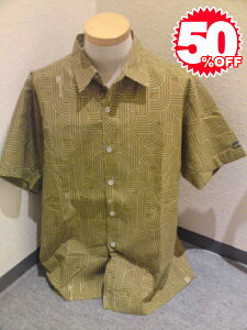 ꖜ~ȏő⁚Special Sale!! 50%OFF!! freshjive S/S OPTICAL SIGNARE SHIRT BROWN yLz