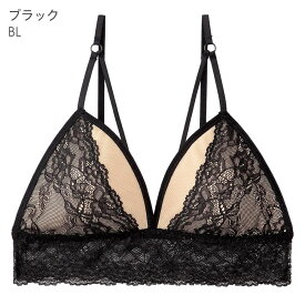 【半額】ストラップレイヤード ブラレット 単品ブラジャー(レディース 三角ブラ S-L ノンワイヤー ワイヤレス レース セクシー 浴衣ブラジャー 下着 ブラ 女性 ノンワイヤーブラ 見せブラ おしゃれ かわいい 安い おすすめ)【メール便可】outlet