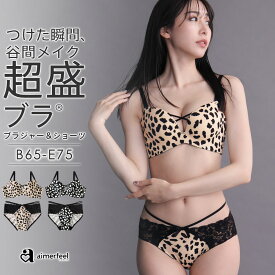 ブラジャー ショーツ セット ダルメシアン 超盛ブラ(R)ブラジャー&ショーツ(下着 レディース 盛れる 盛ブラ 脇肉 脇高 谷間 可愛い ブラショーツ ブラセット セクシー シームレスブラ 超盛りブラ 響かない ブラジャーショーツ 上下 ランジェリー パンティ パンティー 美尻)