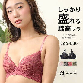 【セール 31％OFF】ブラジャー 丸胸 サイドパネル 脇高ブラ 単品ブラジャー(下着 女性 レディース ブラ 谷間 育成 脇高 セクシー 背肉 脇肉 単品 補正下着 補正ブラジャー 寄せ 上げ 脇高設計 補整下着 盛ブラ わき肉 盛りブラ 小胸 レース 花柄 ランジェリ 補正ブラ 可愛い