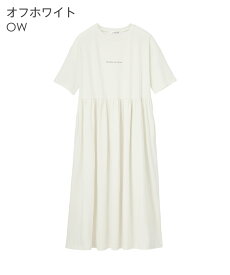 【半額】ルームウェア シンプルロゴ 綿混 ワンピース(レディース 夏 春夏 可愛い 女性 ルームウエア 綿 コットン 半袖 かわいい 部屋着 ワンピース ワンピ ロング ルーム ウェア ナイトウェア パジャマ 無地 部屋着 マタニティ マタニティウェア 安い おすすめ)outlet