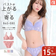 【15%OFFクーポン】ブラジャー ショーツ セット 刺繍レースリフト 脇高 ブラジャー&ショーツ(下着 レディ…