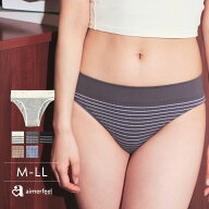 福C ショーツ 女性 ジャガード ボーダー 綿混 ハーフバックショーツ(下着 レディース パンティ ハーフバ…