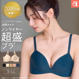ブラジャー ノンワイヤー 超盛ブラ(R) 単品ブラジャー(下着 レディース 女性 ブラ 脇肉 盛りブラ 小胸 ノンワイヤーブラ ワイヤレス 谷間 盛れるブラ 超盛りブラ シームレス ベージュ 透けない 響かない 脇高 寄せ 上げ かわいい シンプル ワイヤーなし 背肉 )
