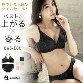 【タイムセール！半額】【ラスト5時間限定】ブラジャー レースリフト 脇高 ブラジャー&ショーツ【見つけた人限定/送料無料/カラー限定】