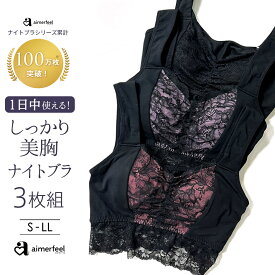 セール 特別価格【3枚組 送料無料】ナイトブラ しっかり美胸 夢ごこち ナイトブラ 3枚セット(下着 女性 レディース 育乳ブラ ブラ ノンワイヤー ブラジャー ワイヤレスブラ おやすみブラ 寝るとき かわいい下着 楽 楽ちん 昼夜兼用 可愛い ノンワイヤーブラ 大きいサイズ