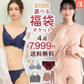 【自分で選べる 福袋チケット】ブラジャー・ショーツ・ルームウェア 4点セット 福袋(2025 レディース インナー パンツ 大きいサイズ 下着 脇高ブラ 脇肉 超盛ブラ ノンワイヤー ブラトップ 冬 秋 パジャマ 上下セット 長袖 腹巻 エメフィール)【クーポン利用不可】