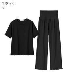 【15%OFFクーポン】【WEB限定】部屋着 セットアップ サマーワッフル 腹巻付き 半袖 上下セット(レディース 女性 ルームウエア 夏 ワッフル生地 腹巻き 腹巻 ルームウェア ナイトウェア ロングパンツ 長ズボン 無地 冷え防止 パジャマ 寝間着 ナイトウエア 寝巻き 大人 可愛