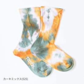 rasox ラソックス タイダイ・クルー CA220CR03 靴下 ソックス ユニセックス レディース メンズ 日本製 クルーソックス L字型 直角 おしゃれ ブランド