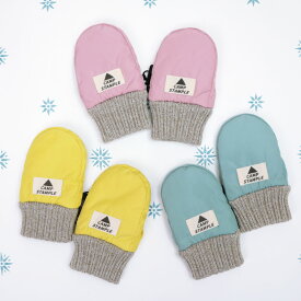 【ポイント5倍】stample アイスクリーム ベビー ミトン スノーミトン キッズ 子供 手袋 暖かい 冬 撥水性 防寒性 ピンク イエロー ブルー あったかい あったか かわいい おしゃれ 男の子 女の子 てぶくろ 雪遊び スノー パステルカラー 1歳 2歳 3歳 4歳 62878