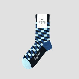 Happy Socks（ハッピーソックス）Filled Optic Sock BLUE