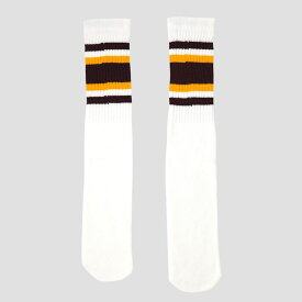 SKATERSOCKS（スケーターソックス）22インチ ラインチューブソックス MAROON/GOLD