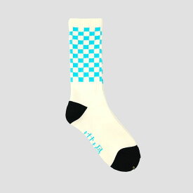 RUTSUBO（坩堝）CHECKER SOCKS WH&#8544;TE/SKY