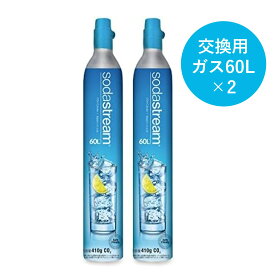 【同時交換 ご自宅にお届け】ソーダストリーム ガスシリンダー 60L (交換用) 2本セット