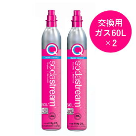 【同時交換 ご自宅にお届け】ソーダストリーム クイックコネクト ガスシリンダー 60L (交換用)2本セット