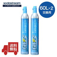 【同時交換】[公式] ソーダストリーム 交換用 ガスシリンダー 60L×2本 ブルー sodastream (POWER SOURCE…