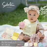 【育てるタオル 公式】ベビー用タオルハンカチ2枚セット 出産祝いカード付き