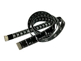 ドイツ製　ヘキストマス　hoechstmassブラックメジャー　表インチ/裏センチ　 60inch/150cm　テープ幅19mm 黒　白　テープメジャー　おしゃれカッコいい　手芸　裁縫　洋裁　クラフト※片面0inch部分の裏面は0cmとなります。