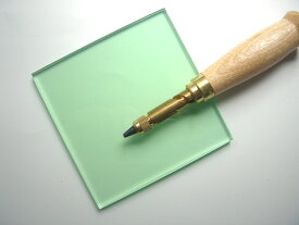 ビニ板(グリーン透明）カッティングマット100x100x6mmポンチ用(※ポンチ本体は附属しておりません)