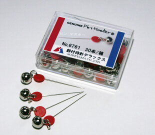 鈴付待針デラックス30本針長:35mm全長45mm太さ:0.43mm