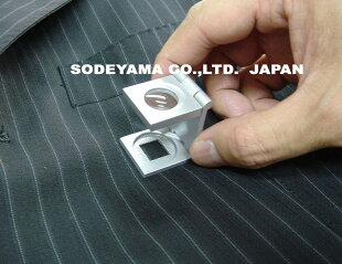 縞見ルーペ(小)シルバー12mmx12mmサイズ9倍ガラス製ハーフインチメガネ