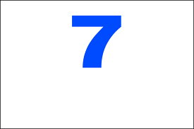 シンプル看板Lサイズ「番号票7（余白付）」 駐車場 屋外可