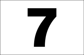 シンプル看板Lサイズ「番号票7」 駐車場 屋外可
