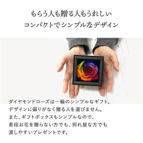 プロポーズプレゼントギフトダイヤモンドローズクリスマスプリザーブドフラワーバラ花赤全5色ホワイトデー女性彼女【店頭受取対応商品】