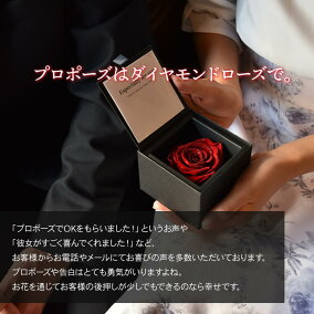 プロポーズプレゼントギフトダイヤモンドローズクリスマスプリザーブドフラワーバラ花赤全5色ホワイトデー女性彼女【店頭受取対応商品】
