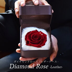 【楽天ランキング1位】 プロポーズ プリザーブドフラワー バラ ダイヤモンドローズ サプライズ アモローサ 合皮 レザー ケース ボックス 周年祝い 告白 結婚記念日 誕生日 プレゼント ギフト 贈り物 お祝い 枯れない 花 一輪 赤 薔薇 彼女 妻 女性 箱パカ メッセージカード