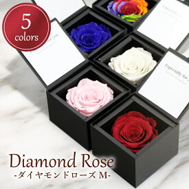 【楽天ランキング1位】 プロポーズ プリザーブドフラワー バラ 枯れない 花 結婚記念日 M 薔薇 一輪 1本 サプライズ アモローサ ダイヤモンドローズ ラメ プレゼント 告白 結婚式 周年祝い 誕生日 お祝い ギフト 贈り物 彼女 妻 母 女性 ボックス 箱パカ メッセージカード