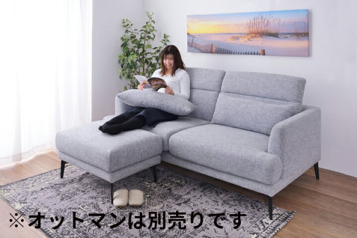 KC-12【新入荷 リサイクル品】FUJIEI スージョ 2.5シーターソファ グレー