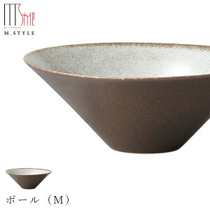 作山窯 SAKUZAN【宙-そら- ボール (M)(ベージュ)】ボウル 美濃焼き 陶器 焼き物 日本製 レンジ・食洗機対応 和食器 洋食器 高級 エムスタイル M.STYLE【ミヤザキ食器】