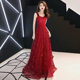 ウェディングドレス ウエディングドレス カラードレス パーティードレス 演奏会 発表会 イブニングドレス フォーマルドレス カクテルドレス コンサート コンクール レッド オフショルダー リーフ柄 結婚式 二次会 披露宴 花嫁 前撮り 後撮り ブライダル wedding dress