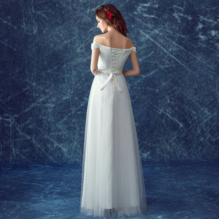 楽天市場】ウェディングドレス Aラインドレス 二次会ドレス  