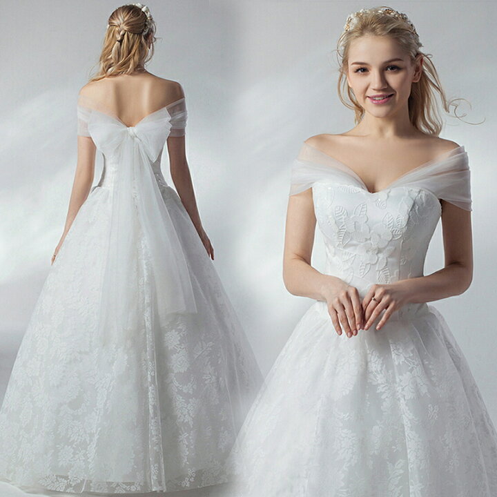 楽天市場】プリンセスラインドレス ウエディングドレス 結婚式 オフ  