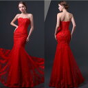 ウェディングドレス マーメイドドレス ロングドレス 赤 カラードレス 演奏会 イブニングドレス 安い ウエディングドレス 結婚式 花嫁 フォーマルドレス 二次会ドレス 発表会 パーティードレス 披露宴 コンサート カクテルドレス 前撮り 後撮り ブライダル wedding dress