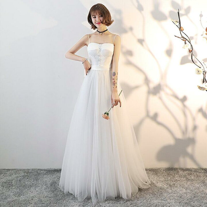 楽天市場】ウエディングドレス 結婚式 ウェディングドレス シンプル 