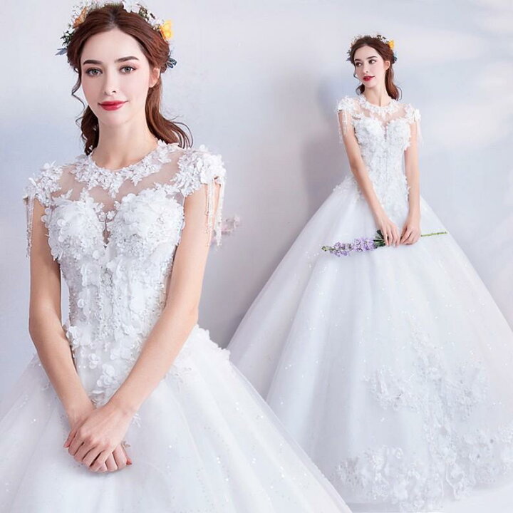 楽天市場】ウエディングドレス 結婚式 ウェディングドレス 二次会 