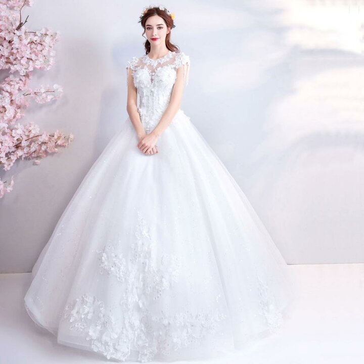 楽天市場】ウエディングドレス 結婚式 ウェディングドレス 二次会 