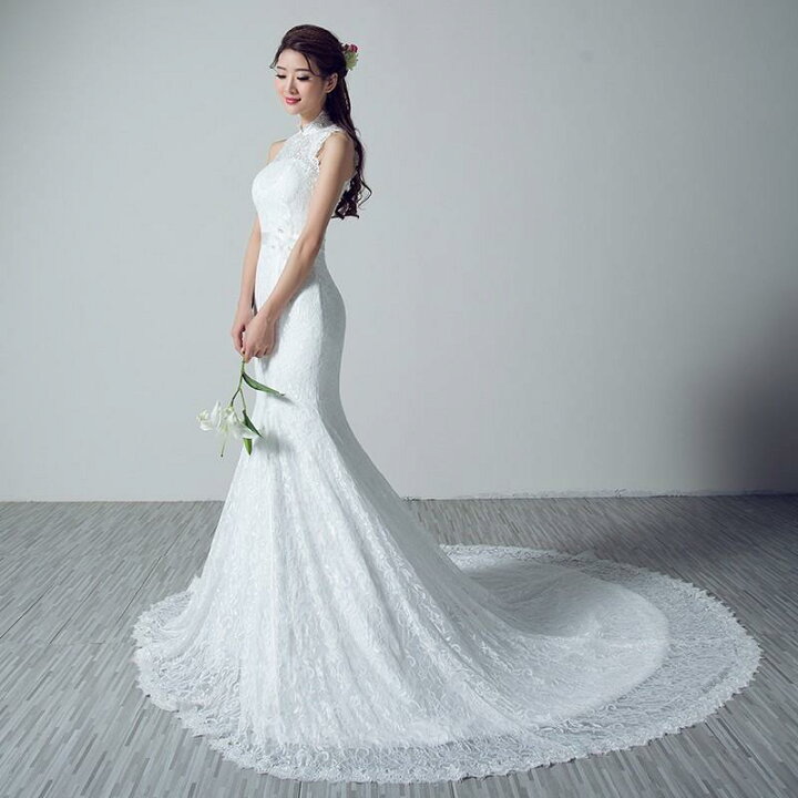 楽天市場】マーメイドドレス ウエディングドレス ロングドレス 結婚式  