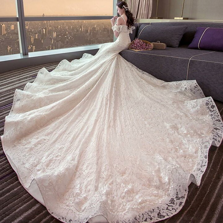 楽天市場】マーメイドドレス 結婚式 ウェディングドレス 花嫁  